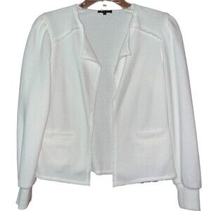 DREW Anthropologie Open Front Minimalist Cardigan Contemporary Raw Hem Size XS